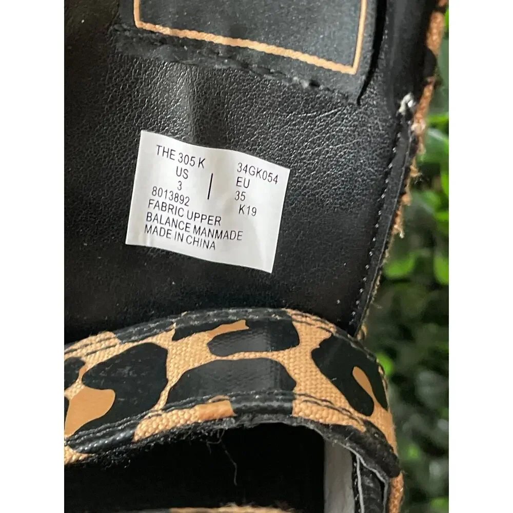 Goats Girls Shoes Leopard Print, Size 3